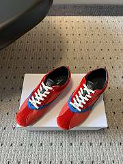 Colestore Celine The Flat Sneaker In Gros Grain, Velvet, Suede Goatskin And Lambskin Red / Electric Blue - 2