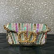 Colestore Valentino Garavani Locò Small Embroidered Shoulder Bag With Jewel Logo 20x11x5cm - 1