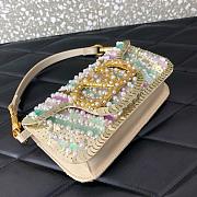Colestore Valentino Garavani Locò Small Embroidered Shoulder Bag With Jewel Logo 20x11x5cm - 5