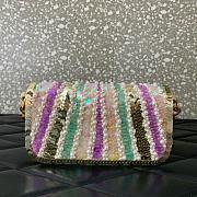 Colestore Valentino Garavani Locò Small Embroidered Shoulder Bag With Jewel Logo 20x11x5cm - 2