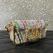 Colestore Valentino Garavani Locò Small Embroidered Shoulder Bag With Jewel Logo 20x11x5cm - 4