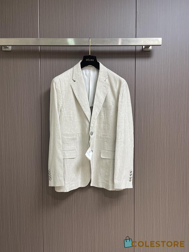 Colestore Brunello Cucinelli Blazer Twill Fabric in Beige - 1
