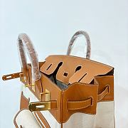 Colestore Hermes Birkin 40 HAC Cargo Gold Swift and Gold-Ecru Toile H Canvas Gold Hardware - 6
