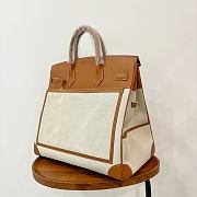 Colestore Hermes Birkin 40 HAC Cargo Gold Swift and Gold-Ecru Toile H Canvas Gold Hardware - 3