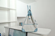 	 Colestore Hermes Birkin 40 HAC Cargo Bleu Égée Swift and Ecru Toile H Canvas Palladium Hardware - 5