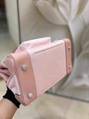 	 Colestore Hermes Birkin 35 HAC  Rose Sakura Swift and Rose Sakura-Ecru Toile Goeland Canvas Palladium Hardware - 6
