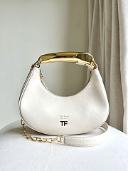 	 Colestore Tom Ford Bianca Mini Hobo Bag in White 23x22x8cm - 1