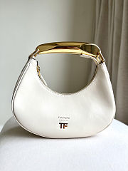 	 Colestore Tom Ford Bianca Mini Hobo Bag in White 23x22x8cm - 5