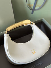 	 Colestore Tom Ford Bianca Mini Hobo Bag in White 23x22x8cm - 4
