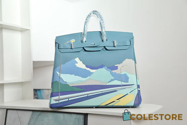 Colestore Hermes Endless Road HAC Birkin 50 Multicolor Togo and Swift Leather Palladium Hardware - 1