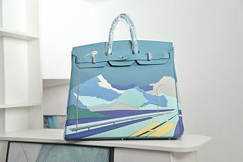 Colestore Hermes Endless Road HAC Birkin 50 Multicolor Togo and Swift Leather Palladium Hardware