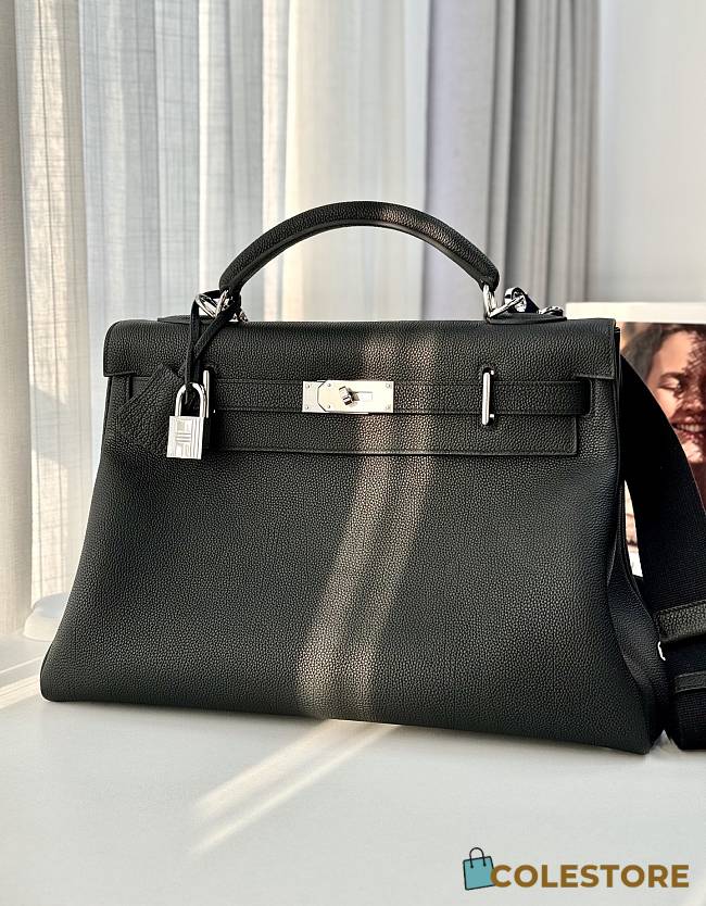 Colestore Hermes Togo Maxi Kelly Retourne 42 Black - 1