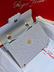 Colestore  Roger Vivier Jewel Efflorescence Mini Bag in glitter Silver 19 x 13 x 4 cm - 6