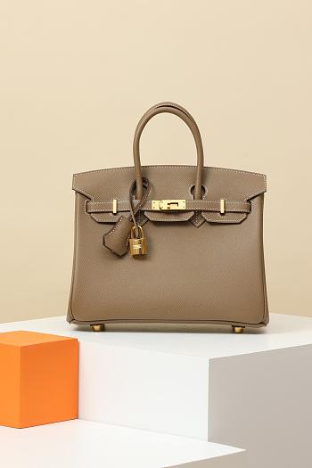 	 Colestore Hermes Birkin 25 Gold-Hardware in Etoupe Togo Leather