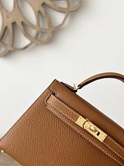 Colestore Hermes Kelly Mini Bag in Golden Leather - 4