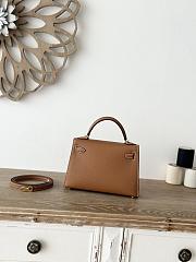 Colestore Hermes Kelly Mini Bag in Golden Leather - 3