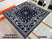 	 Colestore Chanel Square Scarf Jacquard Silk Twill Black, White 90x90cm - 1