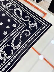 	 Colestore Chanel Square Scarf Jacquard Silk Twill Black, White 90x90cm - 3