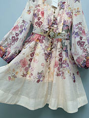 Colestore Zimmermann Rebellion Button Mini Dress Ivory Floral  - 6