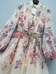 Colestore Zimmermann Rebellion Button Mini Dress Ivory Floral  - 4