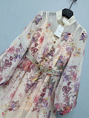 Colestore Zimmermann Rebellion Button Mini Dress Ivory Floral  - 3