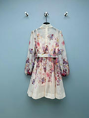 Colestore Zimmermann Rebellion Button Mini Dress Ivory Floral  - 2