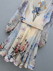 Colestore Zimmermann Rhythmic Floral Linen Minidress - 6