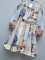 Colestore Zimmermann Rhythmic Floral Linen Minidress - 3