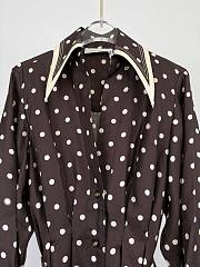 Colestore Zimmermann Dot Tuck Mini Dress Brown Dot - 2