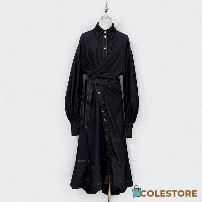 Colestore Zimmermann Denim Wrap Maxi Dress Night Sky - 1