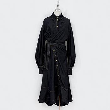 Colestore Zimmermann Denim Wrap Maxi Dress Night Sky