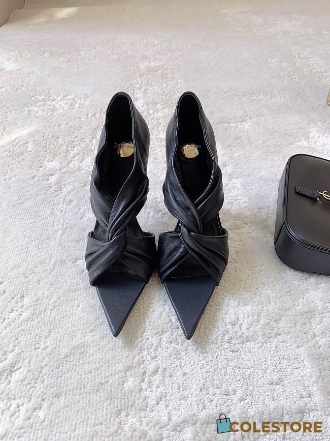 Colestore YSl Saint Laurent Malika Heeled Sandal in Black - 1