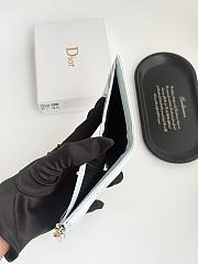 Colestore  Dior Lady Dior Dahlia Wallet Ice Blue Cannage Lambskin 11.5x9x2cm - 6