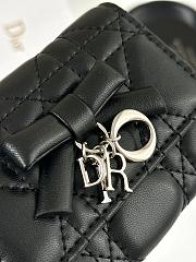Colestore Dior Lady Dior Glycine Wallet Black Cannage Lambskin  11 x 7.5 x 3 cm - 3