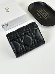 Colestore Dior Lady Dior Glycine Wallet Black Cannage Lambskin  11 x 7.5 x 3 cm - 2