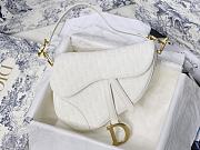 Colestore Dior Christian Dior Saddle Bag White Dior Oblique Jacquard 25.5 x 20 x 6.5cm - 1