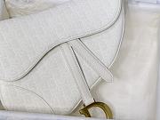 Colestore Dior Christian Dior Saddle Bag White Dior Oblique Jacquard 25.5 x 20 x 6.5cm - 5