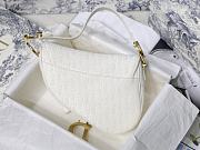 Colestore Dior Christian Dior Saddle Bag White Dior Oblique Jacquard 25.5 x 20 x 6.5cm - 3