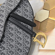 Colestore  Dior Saddle Bag with Strap Gray Denim Dior Oblique Jacquard 25.5 x 20 x 6.5cm - 5