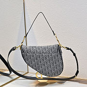 Colestore  Dior Saddle Bag with Strap Gray Denim Dior Oblique Jacquard 25.5 x 20 x 6.5cm - 4