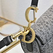 Colestore  Dior Saddle Bag with Strap Gray Denim Dior Oblique Jacquard 25.5 x 20 x 6.5cm - 2