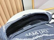 Colestore Dior Saddle Bag with Strap Blue and White Book Cover Embroidery 25.5 x 20 x 6.5 cm - 6