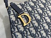 Colestore Dior Saddle Rodeo Pouch Blue Dior Oblique Jacquard  20 x 15 x 5 cm - 2