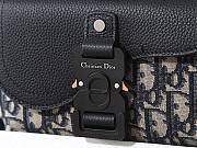 Colestore Dior Saddle Belt Bag Beige and Black Dior Oblique Jacquard with Black Grained Calfskin 39 x 17 x 10.5 cm - 3