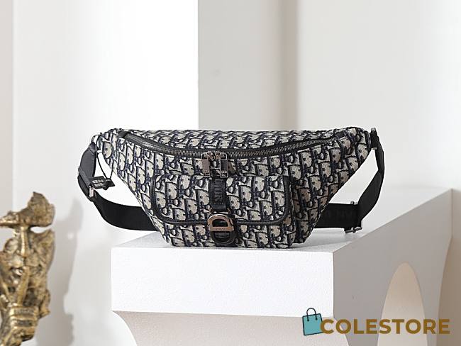 Colestore Dior 8 Belt Bag Beige and Black Dior Oblique Jacquard with Black Grained Calfskin 39 x 17 x 10.5 cm - 1