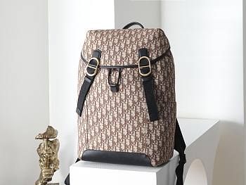 Colestore Dior Jett Backpack with Flap Brown Dior Oblique Jacquard 29 x 42 x 17cm