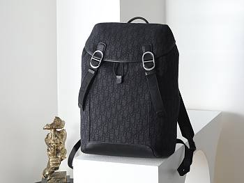 Colestore Dior Jett Backpack with Flap Black Dior Oblique Jacquard 29 x 42 x 17cm