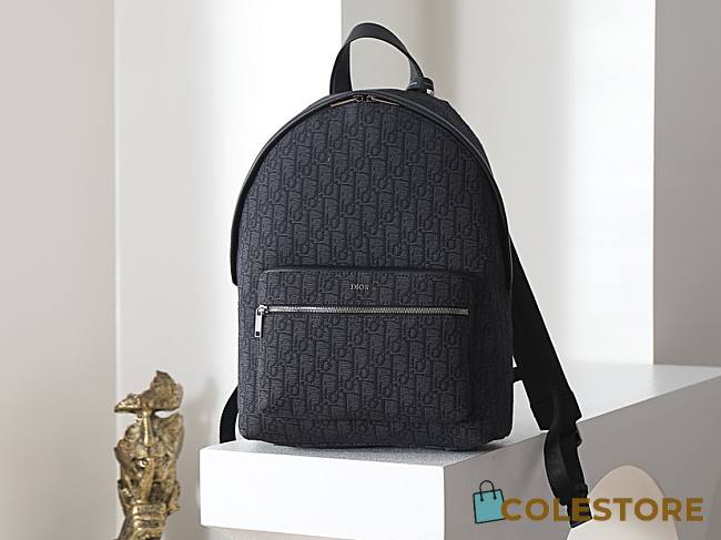 Colestore Dior Rider Backpack Black Dior Oblique Jacquard 29.5 x 42.5 x 15 cm - 1