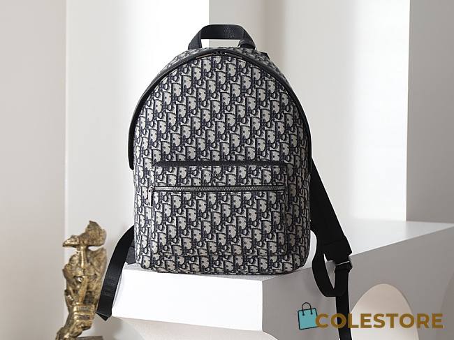 Colestore Dior Rider Backpack Beige and Black Dior Oblique Jacquard 29.5 x 42.5 x 15 cm - 1