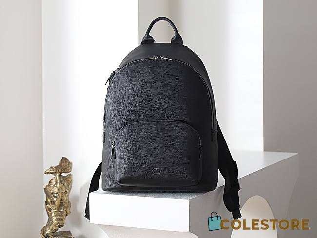 Colestore  Dior CD Icon Zipped Backpack Black Matte Grained Calfskin 31 x 40 x 19 cm - 1